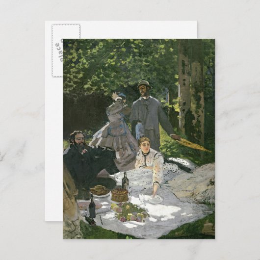 Claude Monet | Dejeuner sur l'Herbe, Chailly Postkarte (Vorne/Hinten)