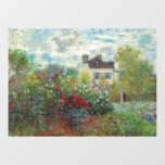 Claude Monet - Der argentinische Künstlergarten Fensteraufkleber<br><div class="desc">The Artist's Garden in Argenteuil / A Corner of the Garden with Dahlias - Claude Monet,  Oil on Leinwand,  1873</div>