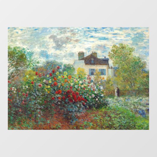 Claude Monet - Der argentinische Künstlergarten Fensteraufkleber (Blatt)