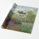 Claude Monet - Der argentinische Künstlergarten Geschenkpapier<br><div class="desc">The Artist's Garden in Argenteuil / A Corner of the Garden with Dahlias - Claude Monet,  Oil on Leinwand,  1873</div>