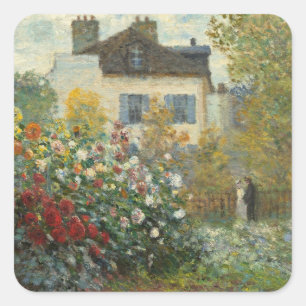 Claude Monet   Der argentinische Künstlergarten Quadratischer Aufkleber