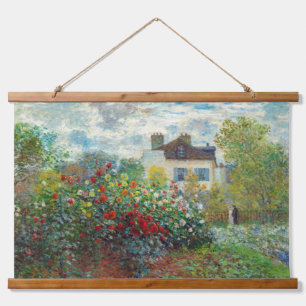 Claude Monet - Der argentinische Künstlergarten Wandteppich Mit Holzrahmen