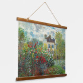Claude Monet - Der argentinische Künstlergarten Wandteppich Mit Holzrahmen (Gewinkelt)