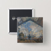 Claude Monet - Der Bahnhof Saint-Lazare Button (Vorne & Hinten)