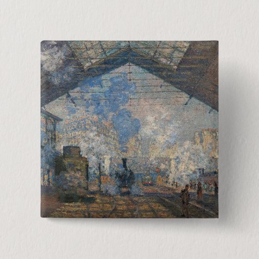 Claude Monet - Der Bahnhof Saint-Lazare Button (Vorderseite)