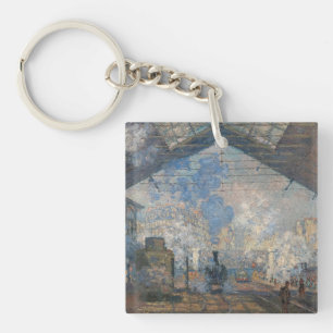 Claude Monet - Der Bahnhof Saint-Lazare Schlüsselanhänger