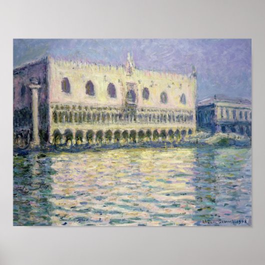 Claude Monet | Der Ducal Palace, Venedig, 1908 Poster (Vorne)