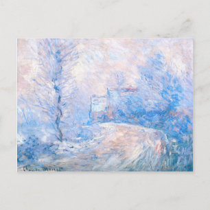 Claude Monet: Der Eingang nach Giverny im Schnee Postkarte