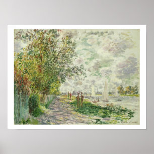Claude Monet   Der Flussufer von Gennevilliers Poster