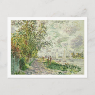 Claude Monet   Der Flussufer von Gennevilliers Postkarte