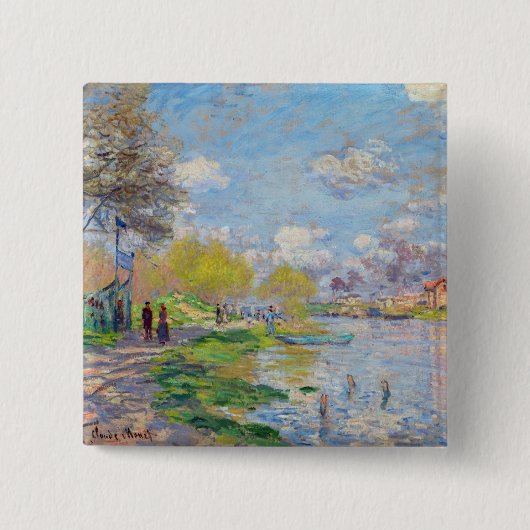 Claude Monet - Der Frühling der Seine Button (Vorderseite)