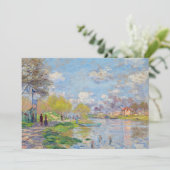 Claude Monet - Der Frühling der Seine Dankeskarte (Stehend Vorderseite)
