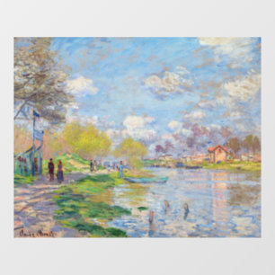 Claude Monet - Der Frühling der Seine Fensteraufkleber