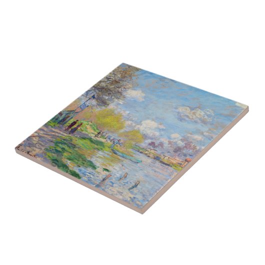 Claude Monet - Der Frühling der Seine Fliese (Seite)