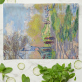 Claude Monet - Der Frühling der Seine Geschirrtuch (Gefaltet)