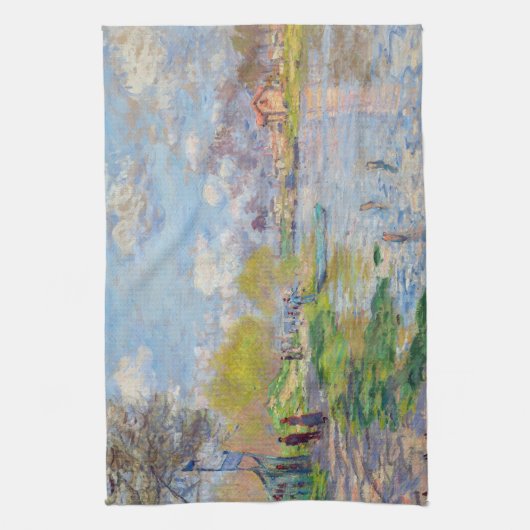 Claude Monet - Der Frühling der Seine Geschirrtuch (Vertikal)