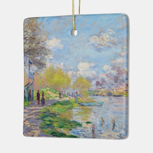 Claude Monet - Der Frühling der Seine Keramikornament (Links)