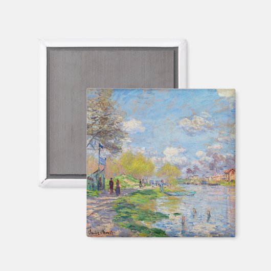 Claude Monet - Der Frühling der Seine Magnet (Vorderseite/Rückseite)