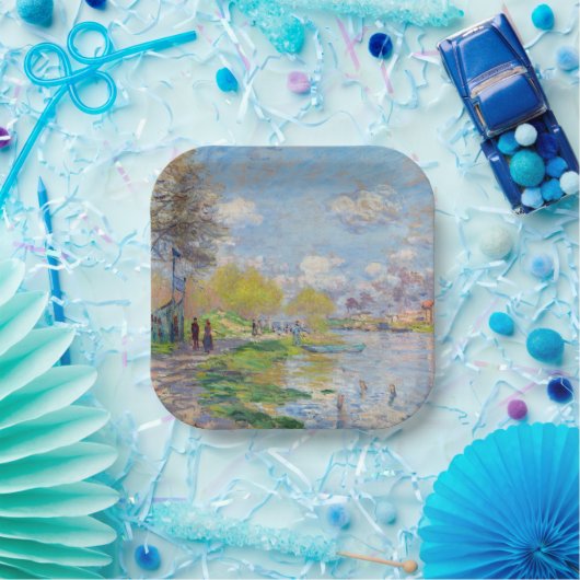 Claude Monet - Der Frühling der Seine Pappteller (Party)