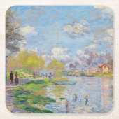 Claude Monet - Der Frühling der Seine Rechteckiger Pappuntersetzer (Vorderseite)