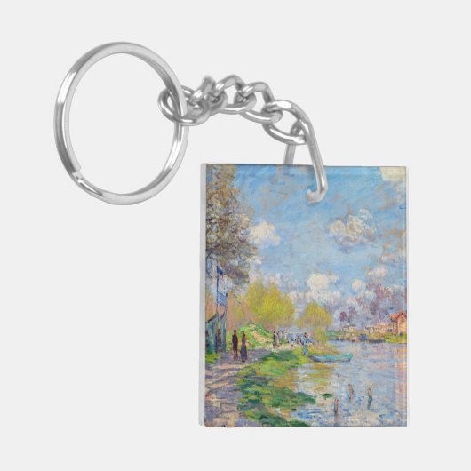 Claude Monet - Der Frühling der Seine Schlüsselanhänger (Vorderseite links)
