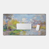 Claude Monet - Der Frühling der Seine Schreibtischunterlage (Tastatur & Maus)