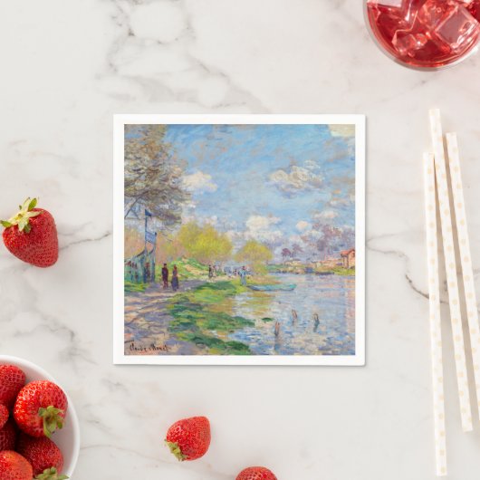 Claude Monet - Der Frühling der Seine Serviette (Beispiel)