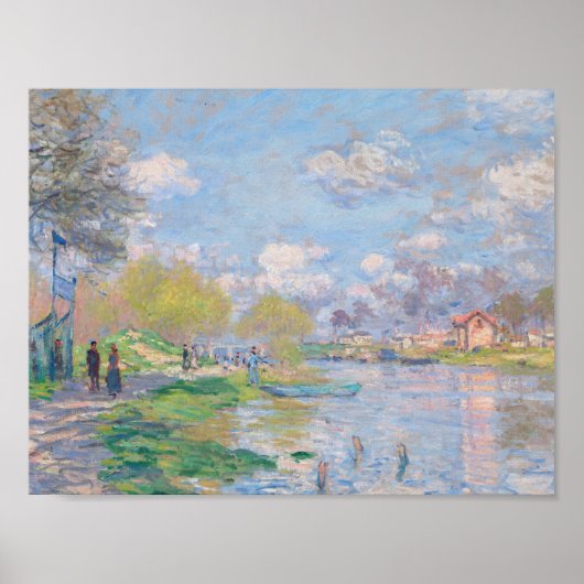Claude Monet - Der Frühling durch die Seine Poster (Vorne)