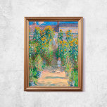 Claude Monet Der Garten der Künstler Sonnenblumen  Poster<br><div class="desc">Poster von Claude Monet,  Der Künstlergarten von Vétheuil,  1880-1881. Altes berühmtes Gemälde mit einem kleinen Jungen und Sonnenblumen. CCO-Lizenz,  öffentlich zugänglich. Rahmen nicht enthalten.</div>
