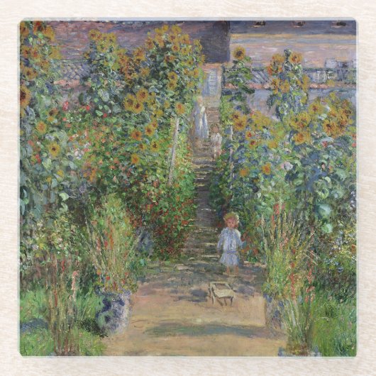 Claude Monet | der Garten des Künstlers bei Glasuntersetzer (Vorderseite)