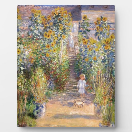 Claude Monet der Garten des Künstlers bei Vétheuil Fotoplatte (Vorderseite)