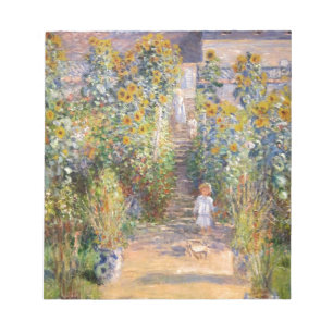Claude Monet der Garten des Künstlers bei Vétheuil Notizblock