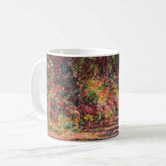 Claude Monet | der Garten-Weg bei Giverny Kaffeetasse (Vorderseite Links)