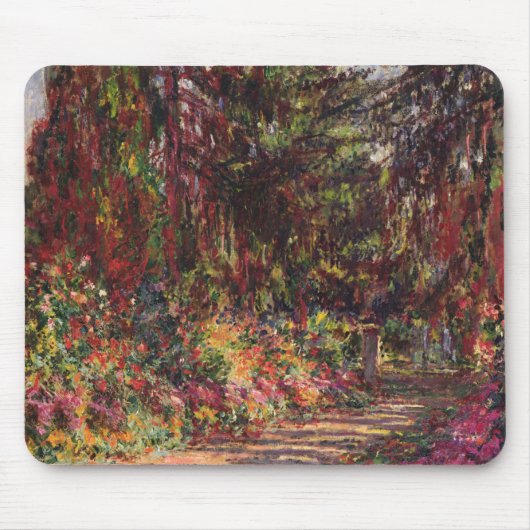 Claude Monet | der Garten-Weg bei Giverny Mousepad (Vorne)