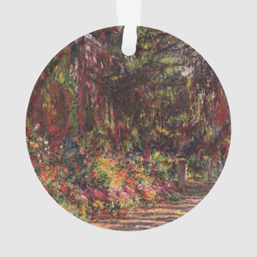 Claude Monet | der Garten-Weg bei Giverny Ornament (Rückseite)