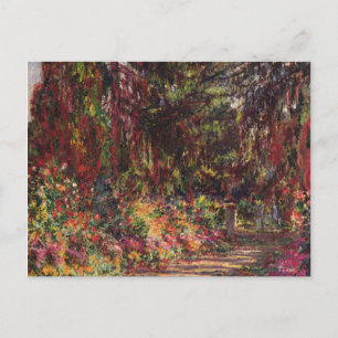 Claude Monet   der Garten-Weg bei Giverny Postkarte
