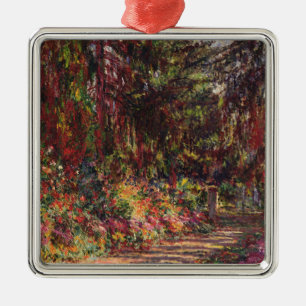 Claude Monet   der Garten-Weg bei Giverny Silbernes Ornament
