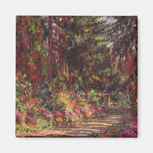 Claude Monet | Der Gartenweg von Giverny Magnet (Vorne)