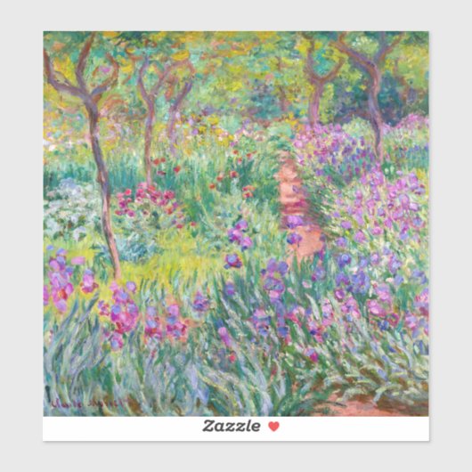 Claude Monet - Der Iris-Garten in Giverny Aufkleber (Blatt)