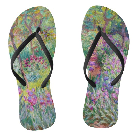 Claude Monet - Der Iris-Garten in Giverny Badesandalen (Fußbett)