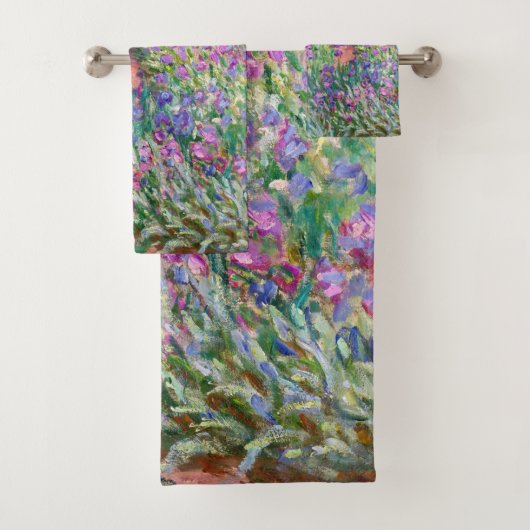 Claude Monet - Der Iris-Garten in Giverny Badhandtuch Set (Insitu)