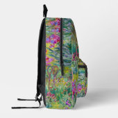 Claude Monet - Der Iris-Garten in Giverny Bedruckter Rucksack (Links)