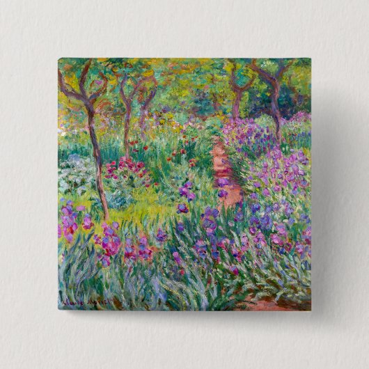 Claude Monet - Der Iris-Garten in Giverny Button (Vorderseite)