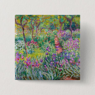 Claude Monet - Der Iris-Garten in Giverny Button