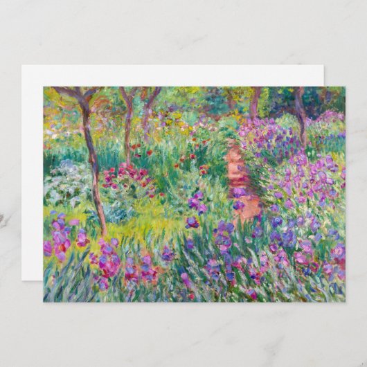 Claude Monet - Der Iris-Garten in Giverny Dankeskarte (Vorne/Hinten)