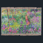 Claude Monet: Der Iris-Garten in Giverny Decke<br><div class="desc">Ein charmantes klassisches Floßtuch mit dem Iris-Garten in Giverny,  gemalt vom französischen Impressionisten Claude Monet.</div>