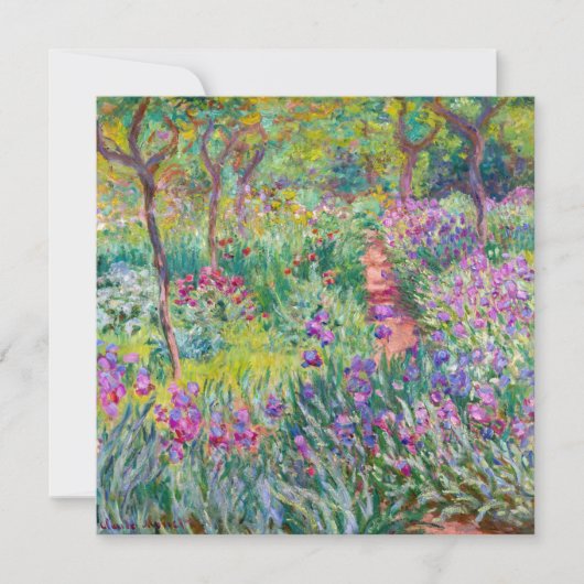 Claude Monet - Der Iris-Garten in Giverny Einladung (Vorderseite)