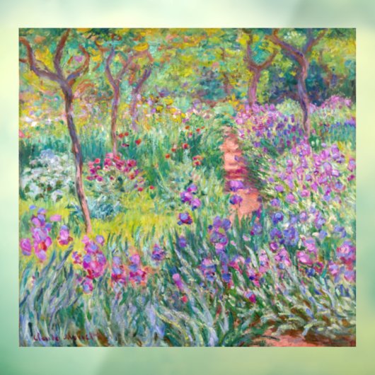 Claude Monet - Der Iris-Garten in Giverny Fensteraufkleber (Blatt 3)