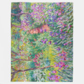 Claude Monet - Der Iris-Garten in Giverny Fleecedecke (Vorderseite)