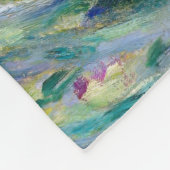 Claude Monet - Der Iris-Garten in Giverny Fleecedecke (Ecke)